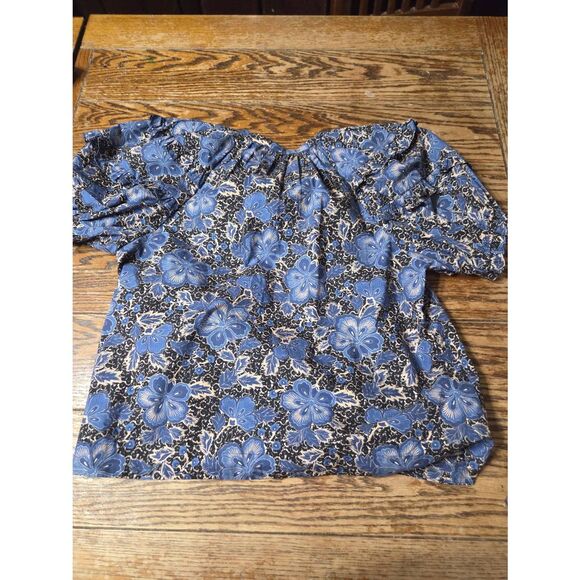 Ulla Johnson Ruffle Cotton Puff-Sleeve Mari Top in Wildwood Sz 4 - Picture 5 of 5